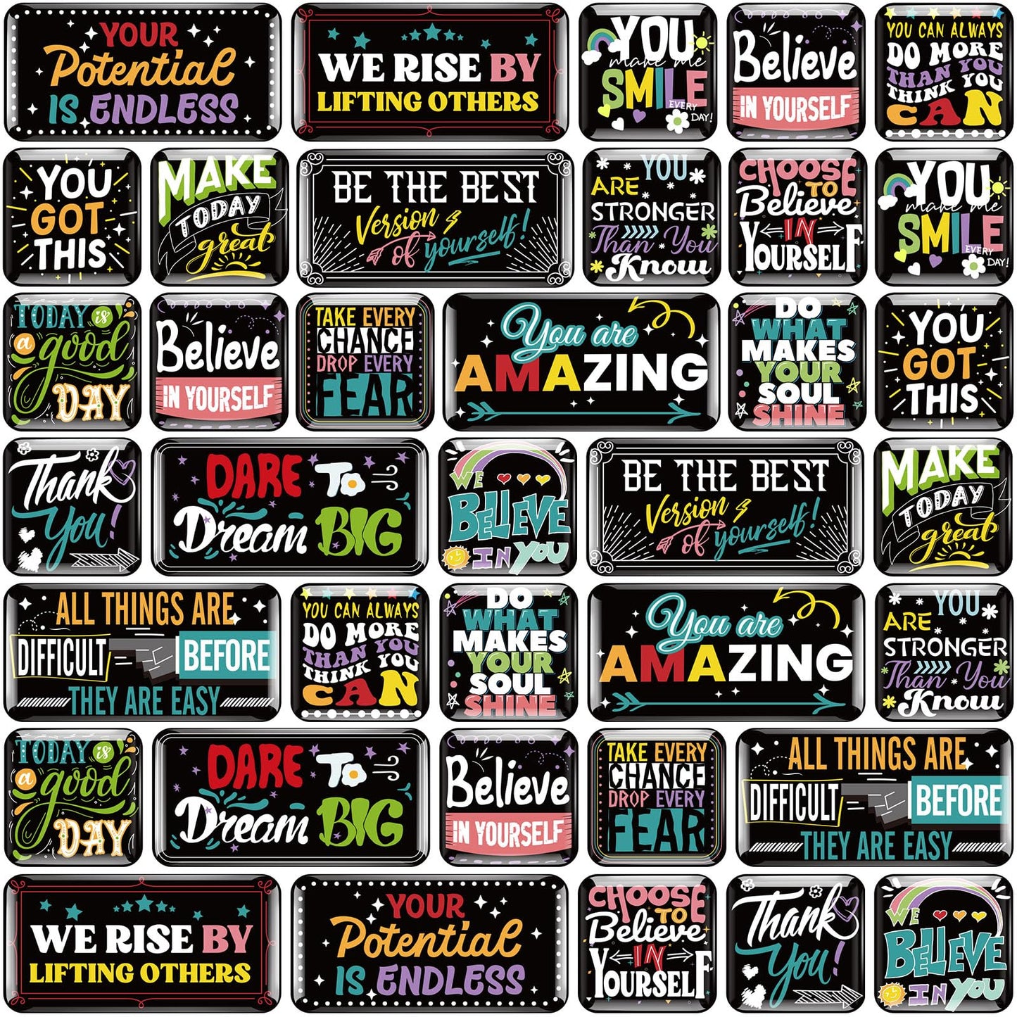 36 Pcs Inspirational Magnets Refrigerator Magnets Inspirational Quote Magnets Bulk Cute Locker Decor Friendship Motivational Whiteboard Magnets for Fridge Office Home Cabinet