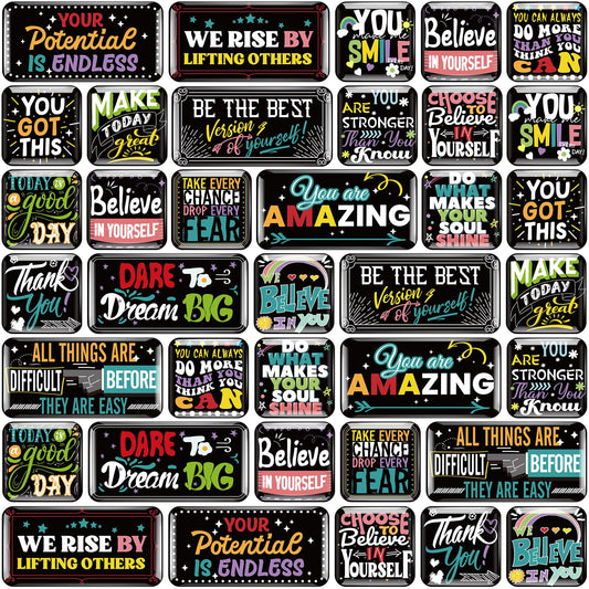 36 Pcs Inspirational Magnets Refrigerator Magnets Inspirational Quote Magnets Bulk Cute Locker Decor Friendship Motivational Whiteboard Magnets for Fridge Office Home Cabinet