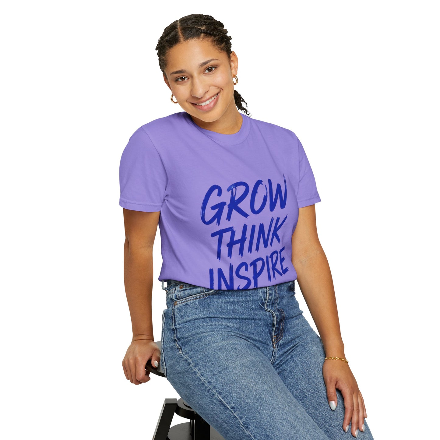 Grow Think Inspire T-Shirt — Motivational Graphic Tee