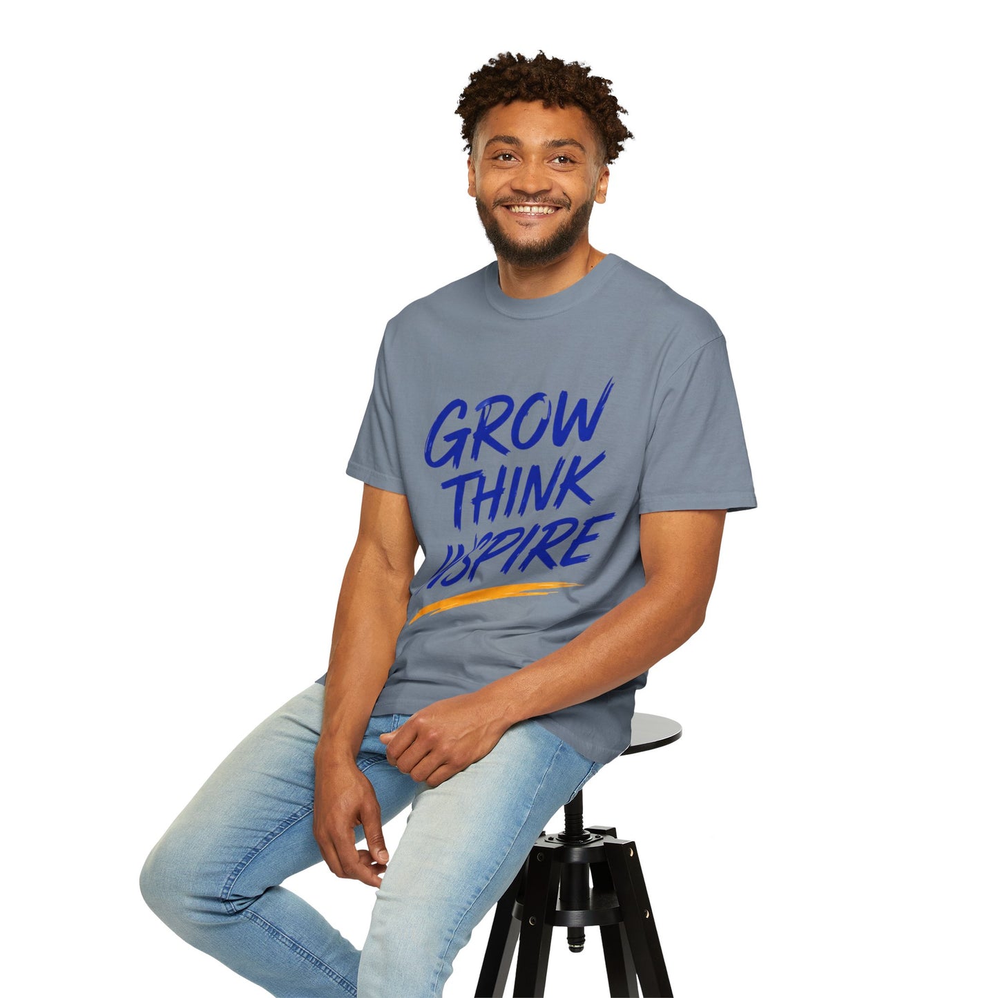 Grow Think Inspire T-Shirt — Motivational Graphic Tee