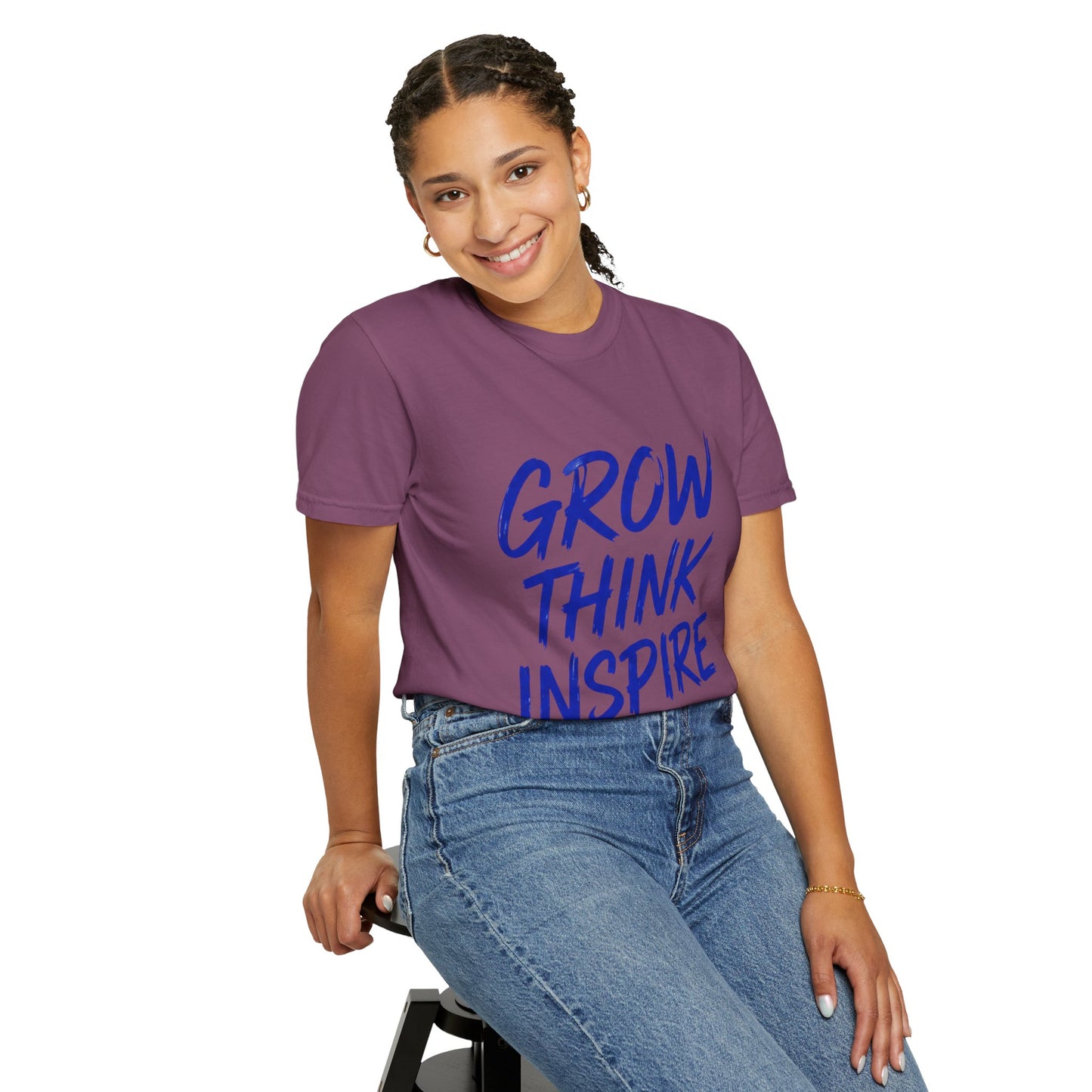 Grow Think Inspire T-Shirt — Motivational Graphic Tee