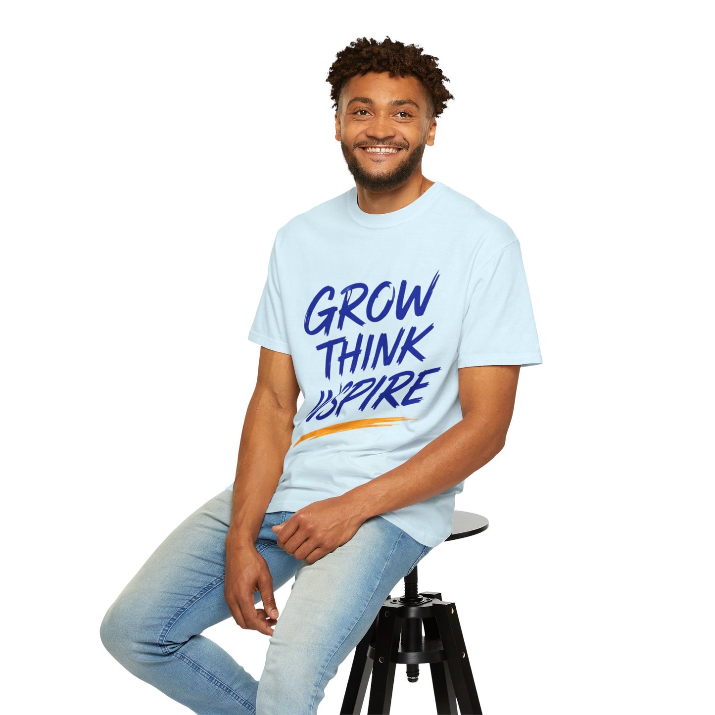 Grow Think Inspire T-Shirt — Motivational Graphic Tee