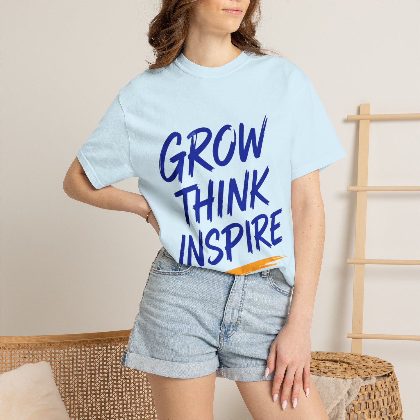 Grow Think Inspire T-Shirt — Motivational Graphic Tee