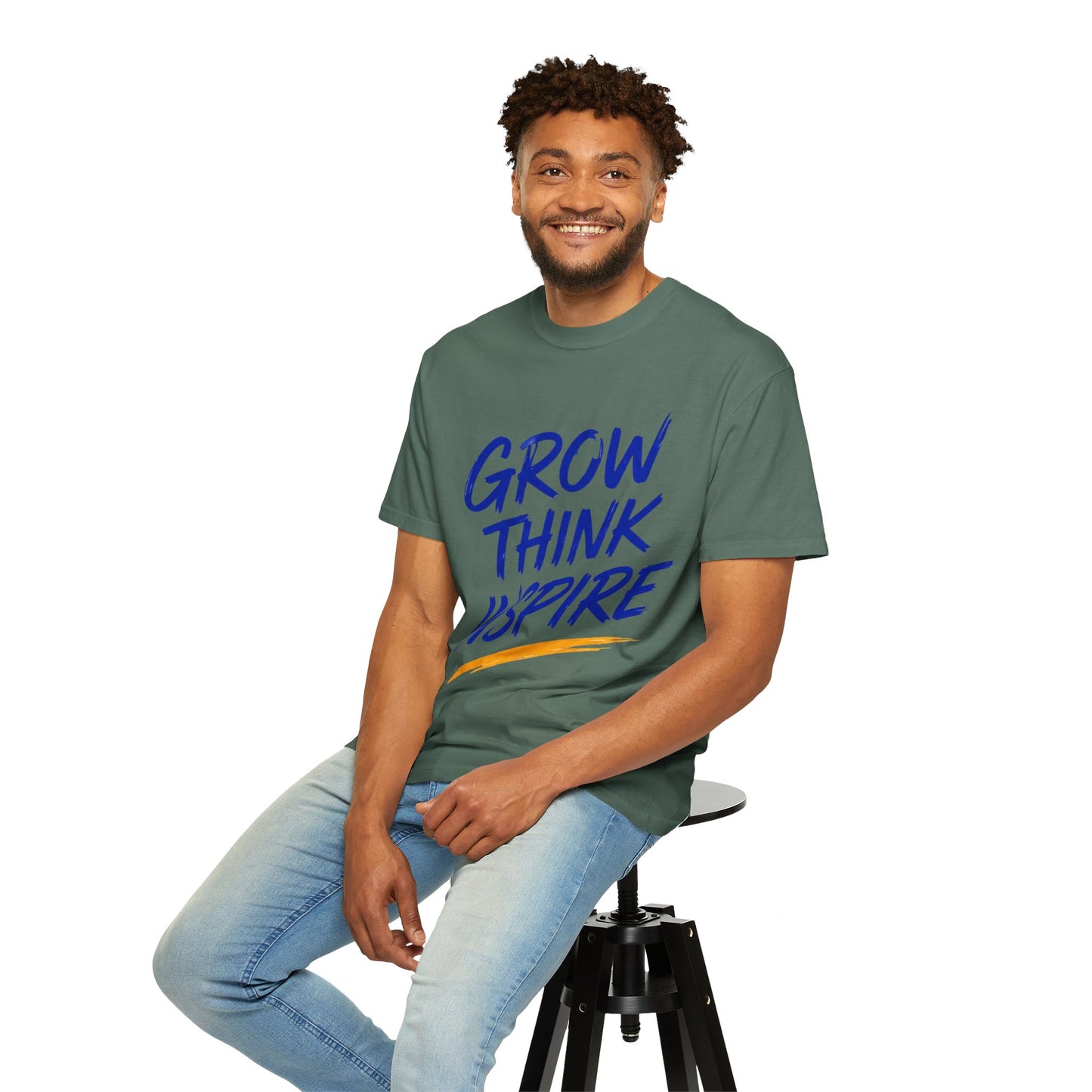 Grow Think Inspire T-Shirt — Motivational Graphic Tee