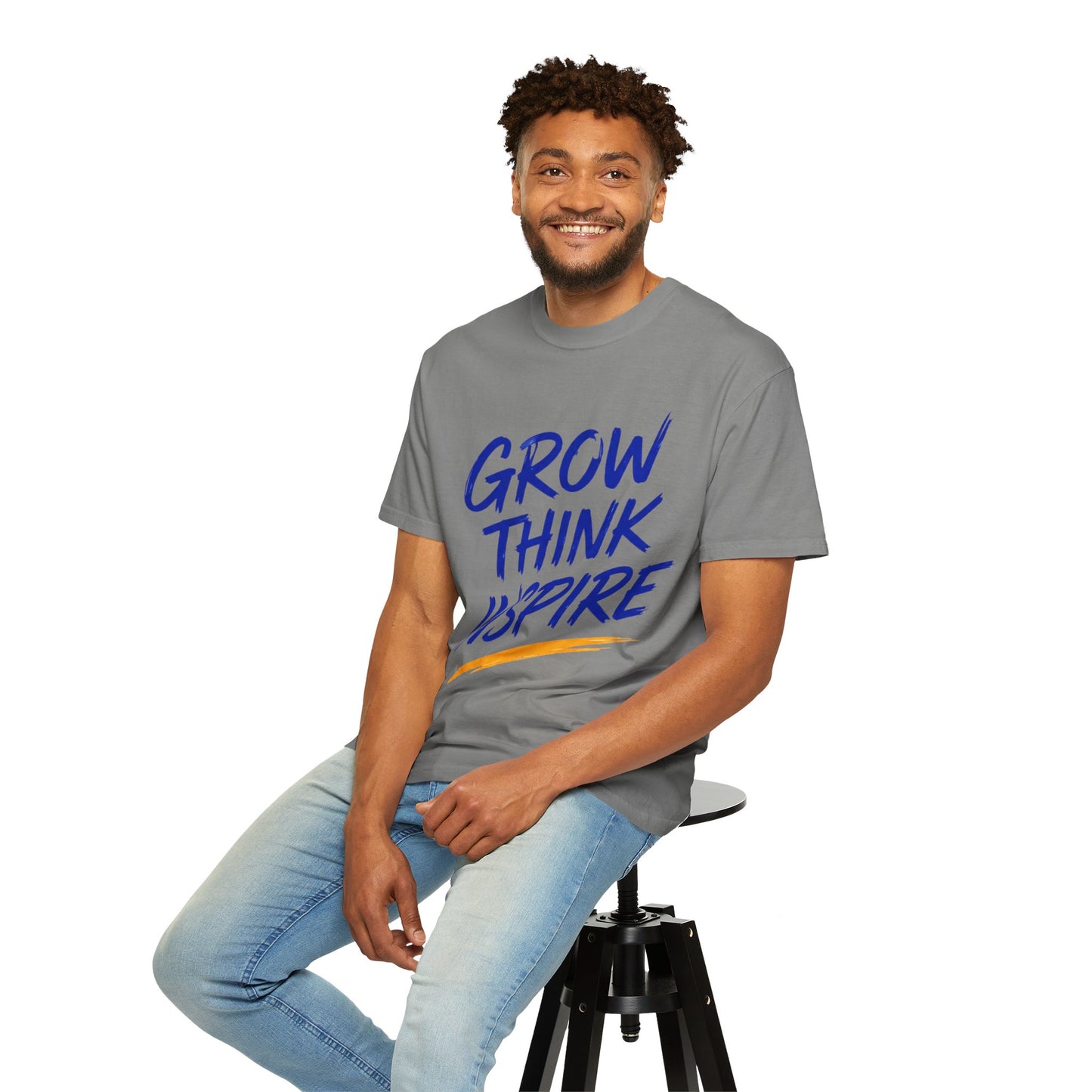 Grow Think Inspire T-Shirt — Motivational Graphic Tee