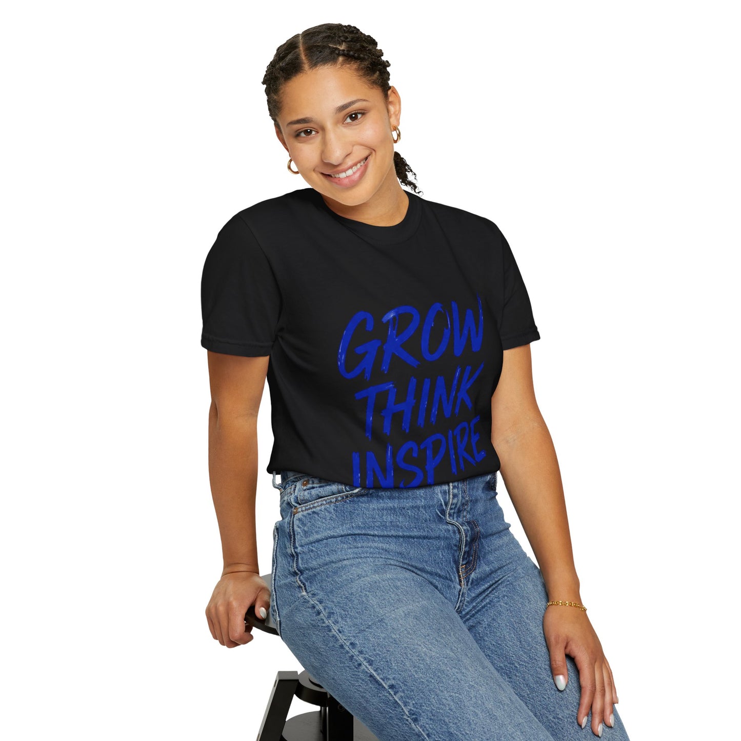 Grow Think Inspire T-Shirt — Motivational Graphic Tee