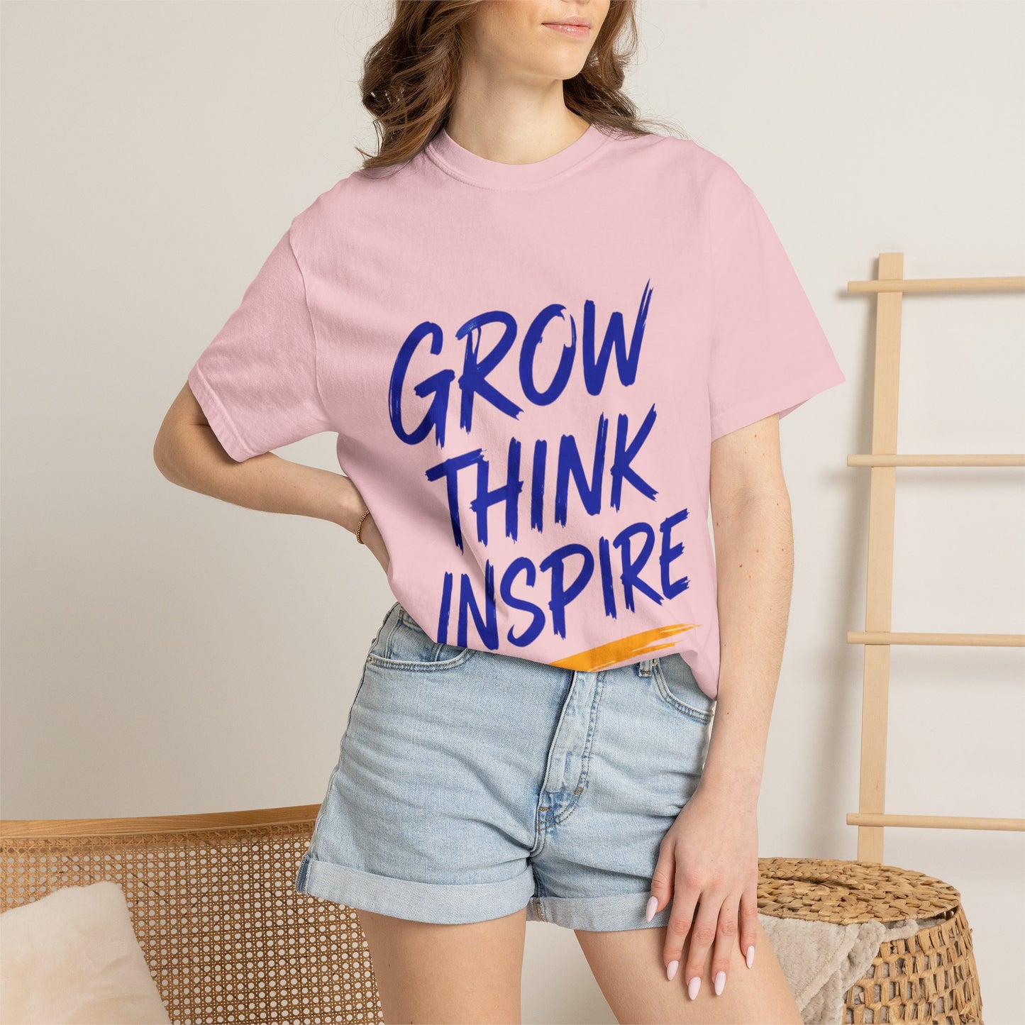 Grow Think Inspire T-Shirt — Motivational Graphic Tee