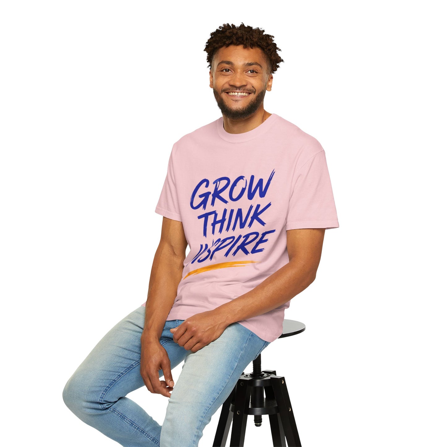 Grow Think Inspire T-Shirt — Motivational Graphic Tee