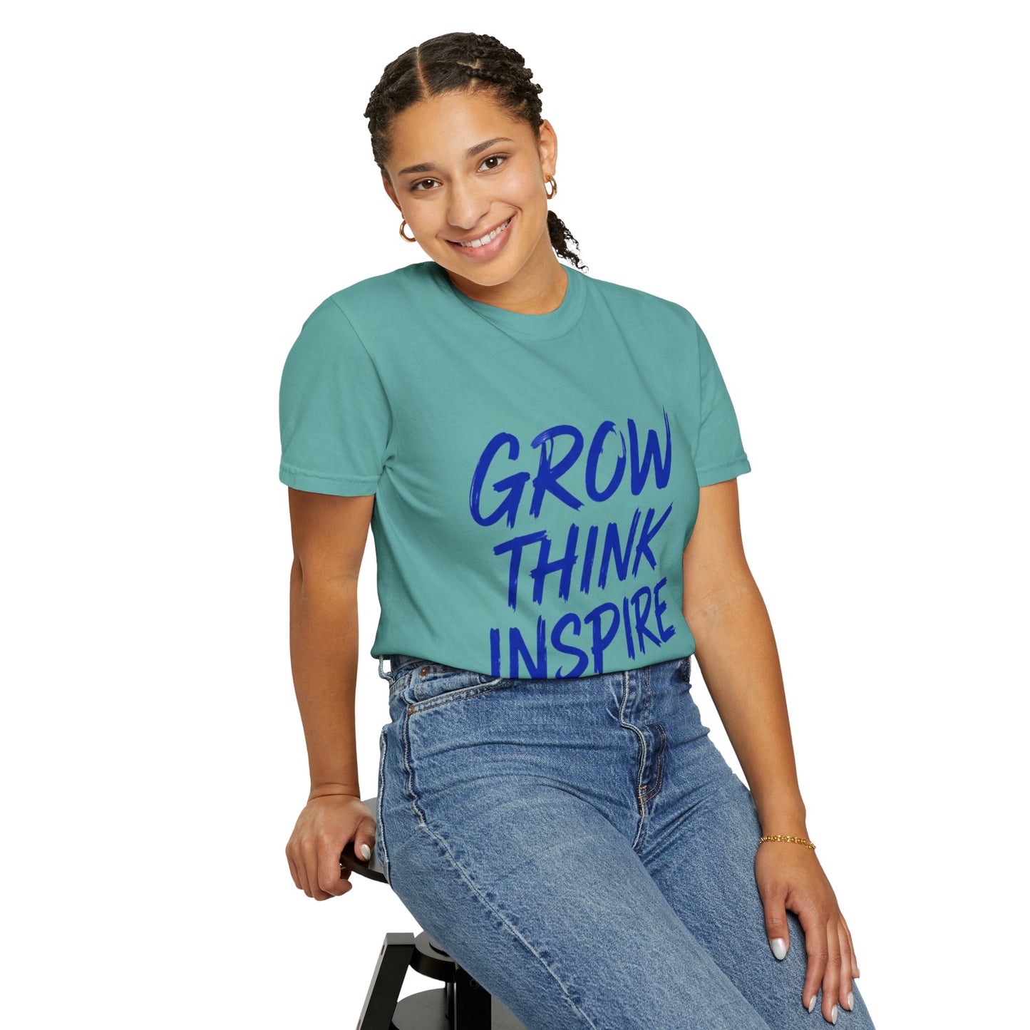 Grow Think Inspire T-Shirt — Motivational Graphic Tee