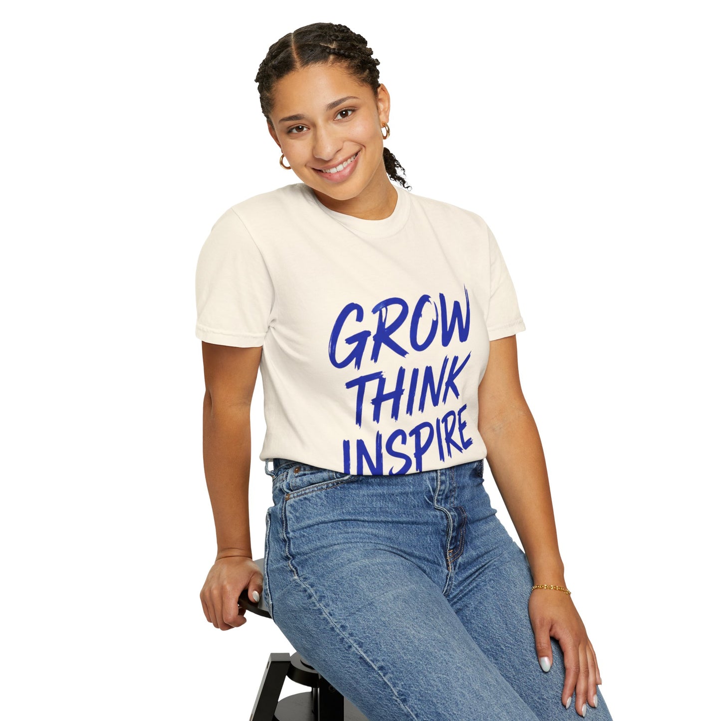 Grow Think Inspire T-Shirt — Motivational Graphic Tee