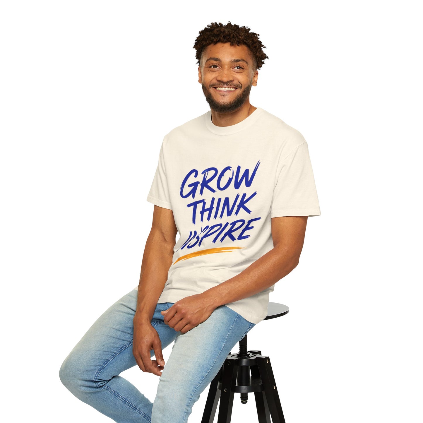 Grow Think Inspire T-Shirt — Motivational Graphic Tee