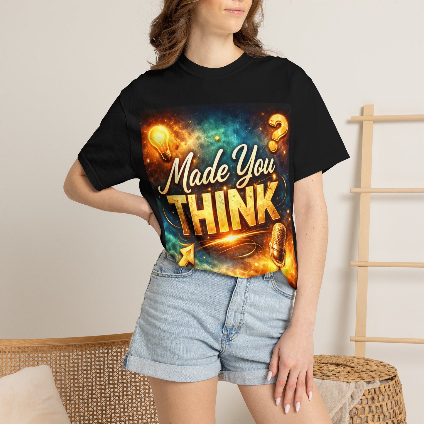 Made You Think T-Shirt — Retro Podcast & Idea Graphic Tee