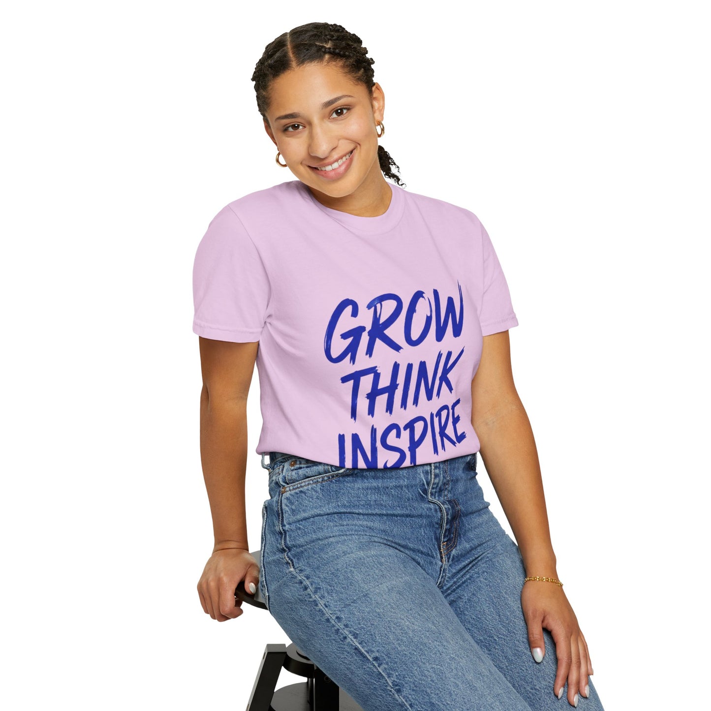 Grow Think Inspire T-Shirt — Motivational Graphic Tee