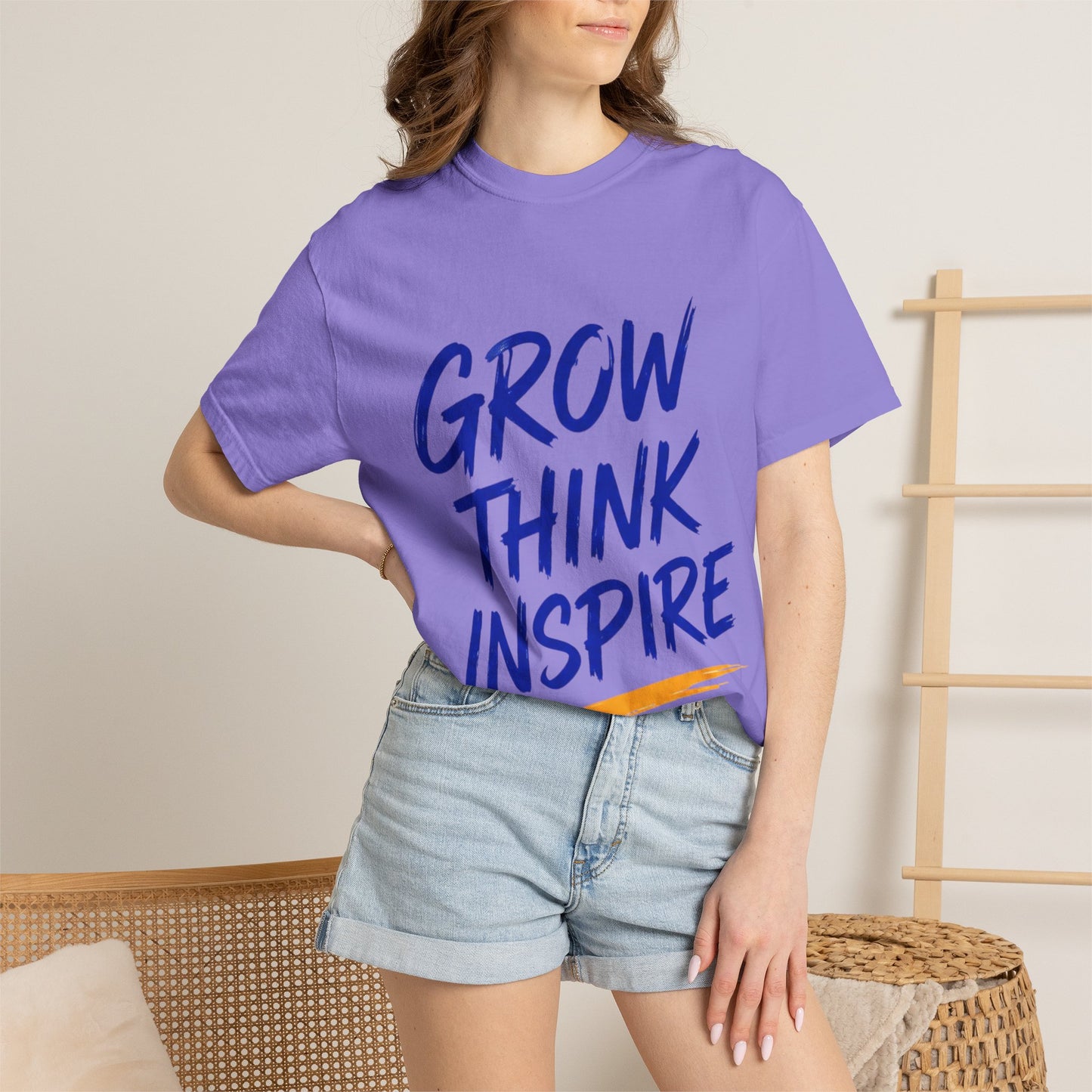 Grow Think Inspire T-Shirt — Motivational Graphic Tee