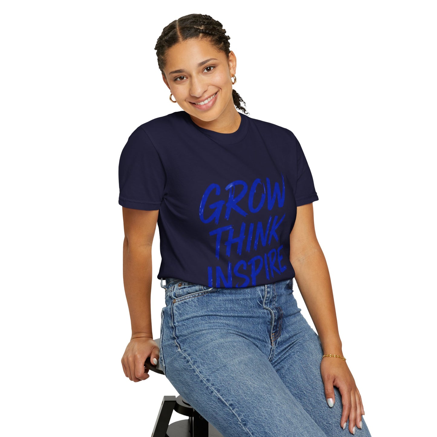 Grow Think Inspire T-Shirt — Motivational Graphic Tee