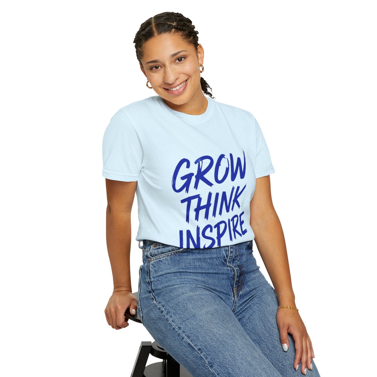Grow Think Inspire T-Shirt — Motivational Graphic Tee