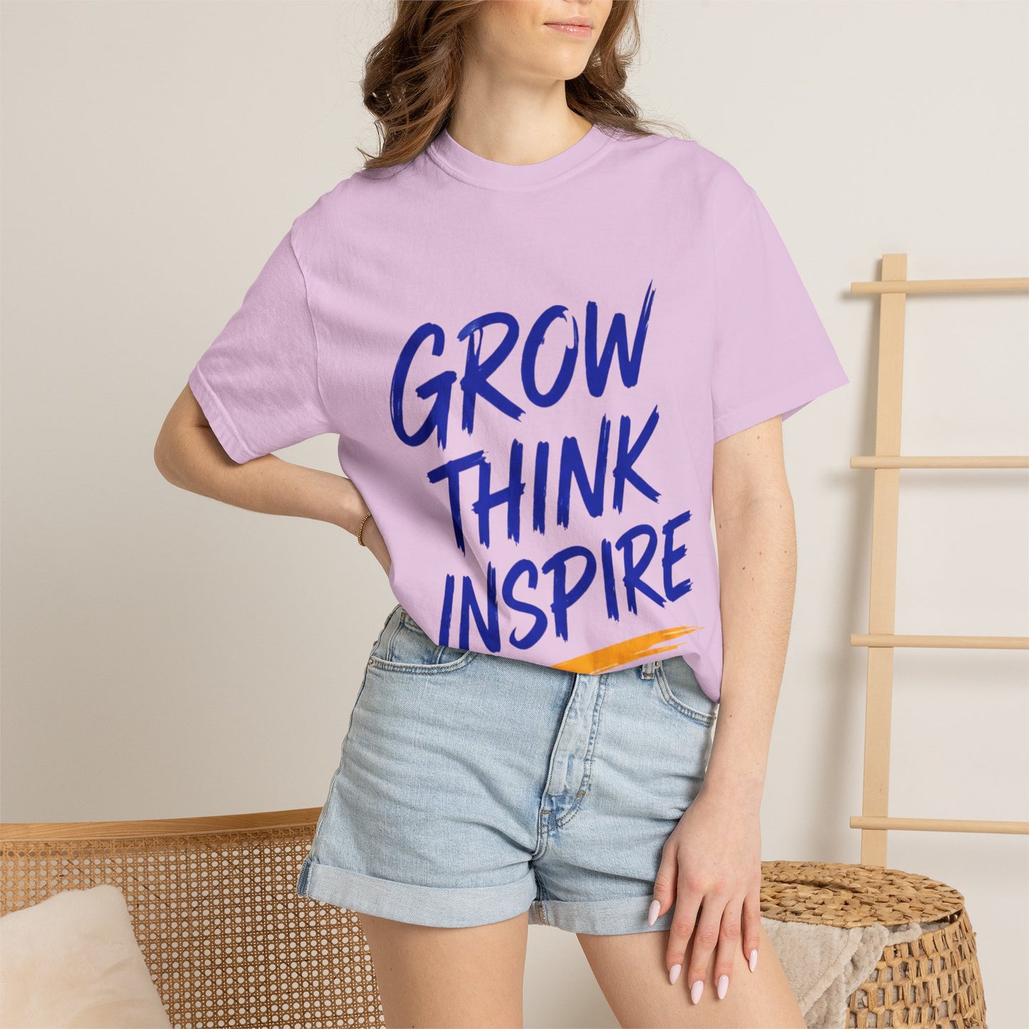 Grow Think Inspire T-Shirt — Motivational Graphic Tee