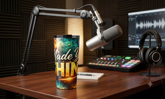 20oz Inspirational Tumbler — “Made You Shine” Cosmic Stainless Travel Mug