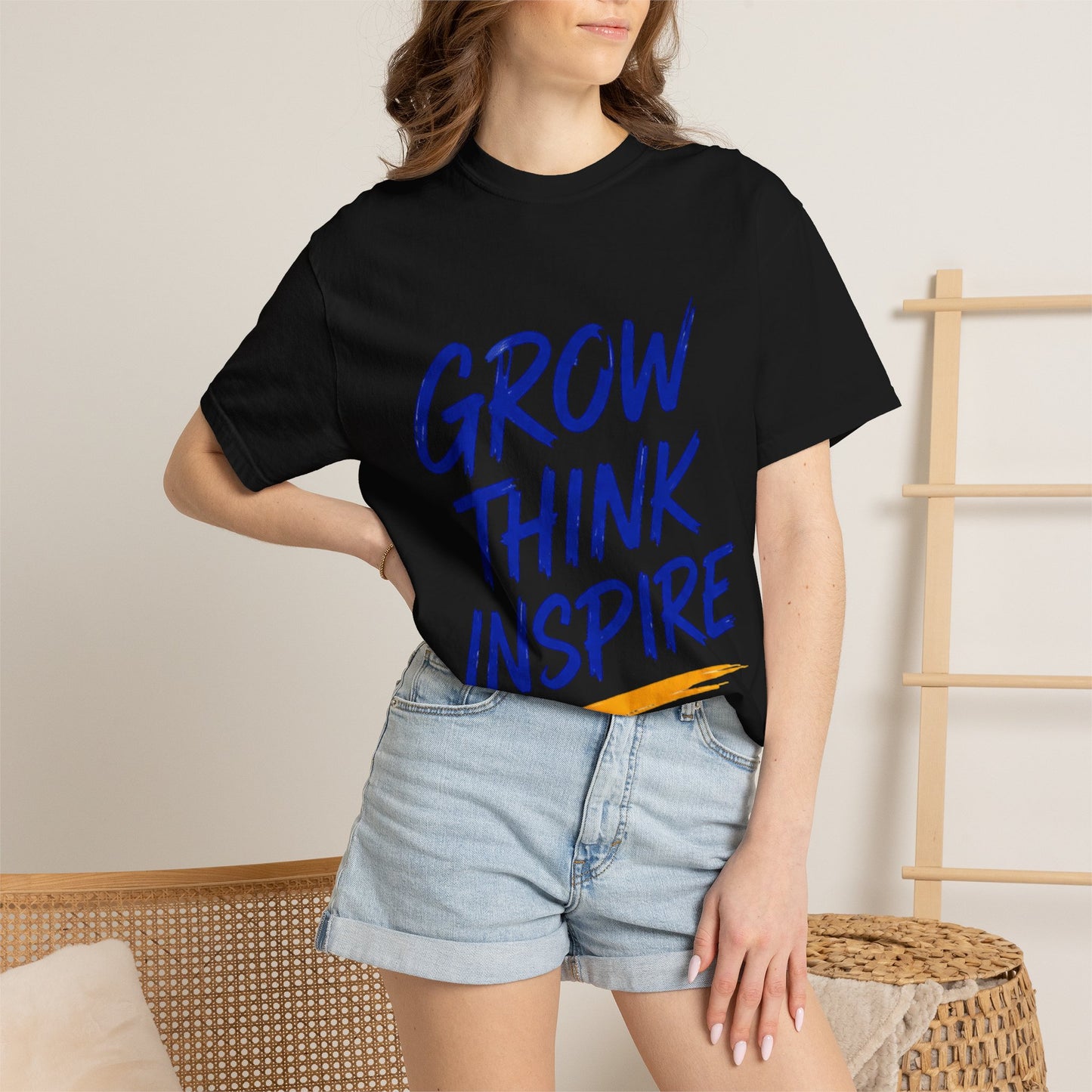 Grow Think Inspire T-Shirt — Motivational Graphic Tee