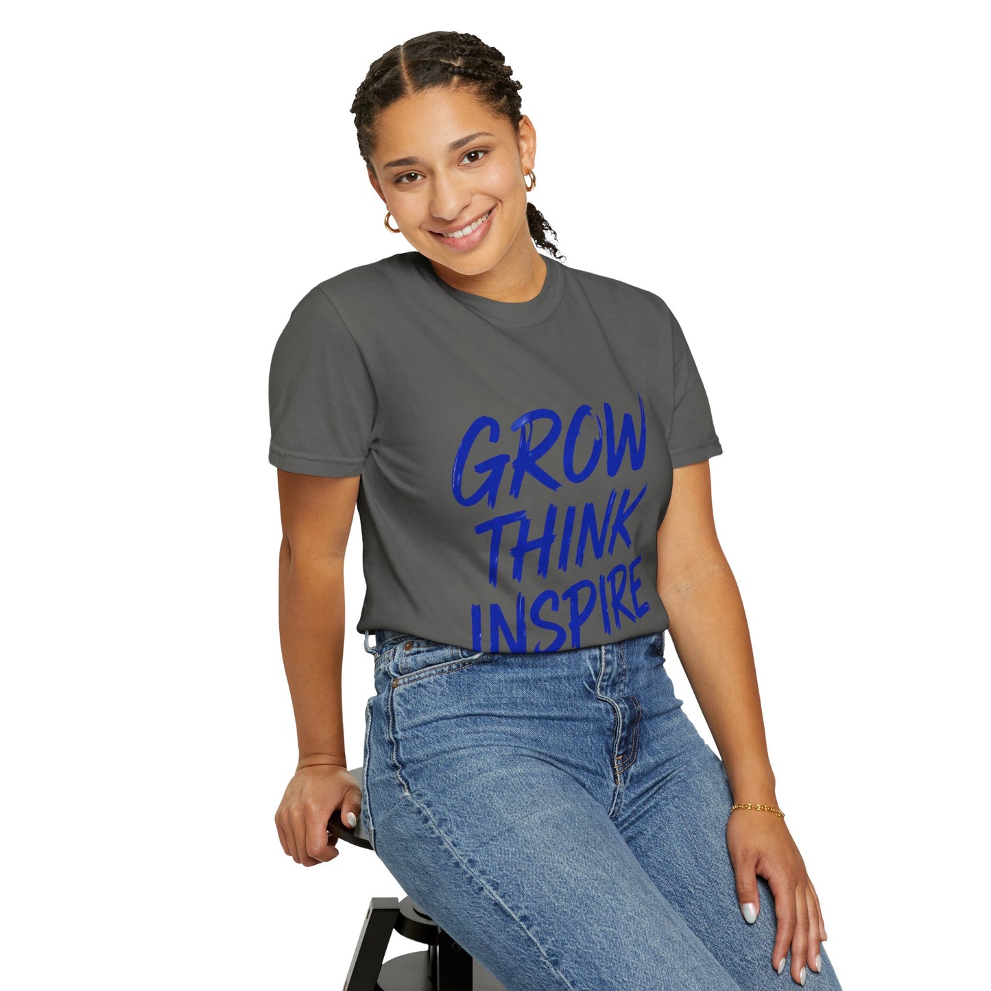 Grow Think Inspire T-Shirt — Motivational Graphic Tee