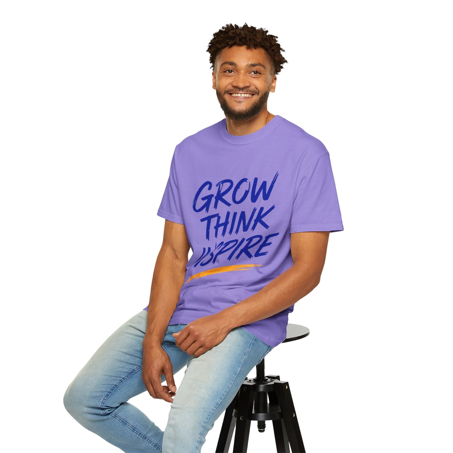 Grow Think Inspire T-Shirt — Motivational Graphic Tee