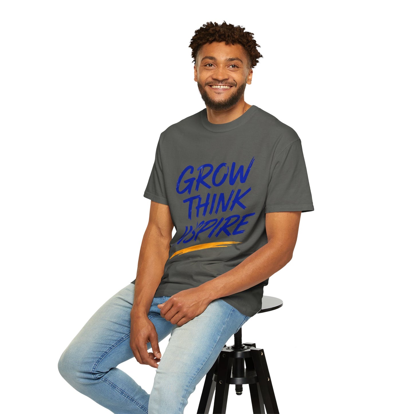 Grow Think Inspire T-Shirt — Motivational Graphic Tee