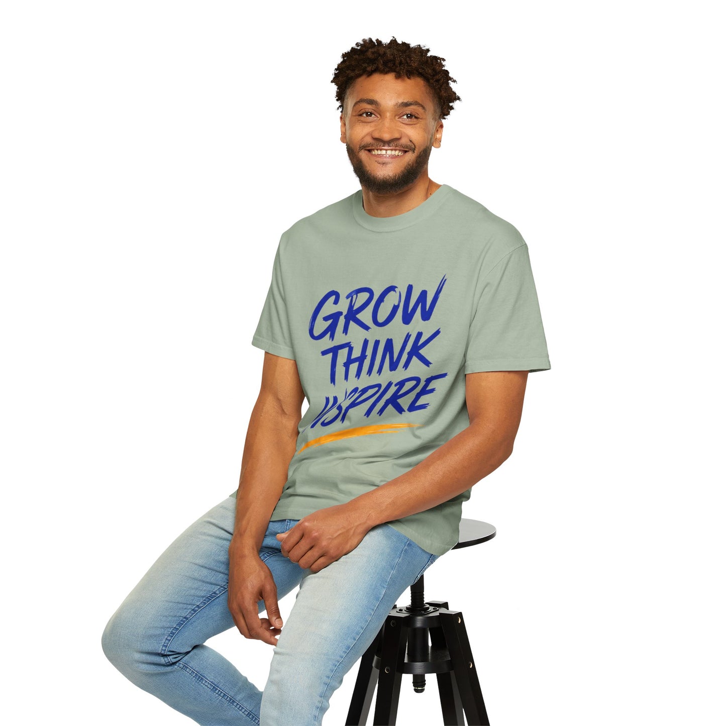 Grow Think Inspire T-Shirt — Motivational Graphic Tee