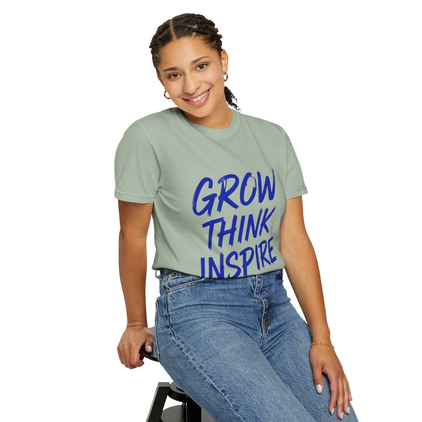 Grow Think Inspire T-Shirt — Motivational Graphic Tee