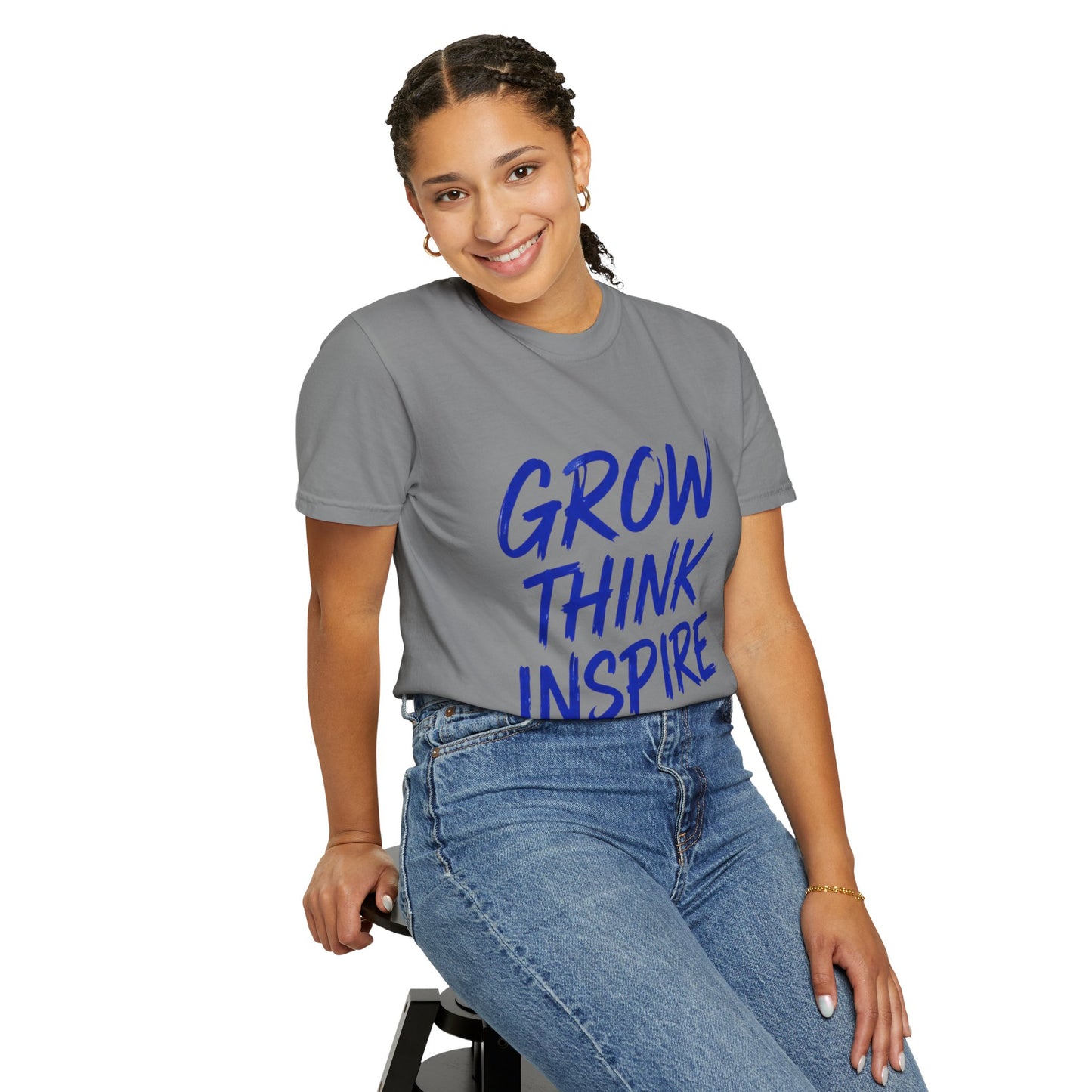 Grow Think Inspire T-Shirt — Motivational Graphic Tee