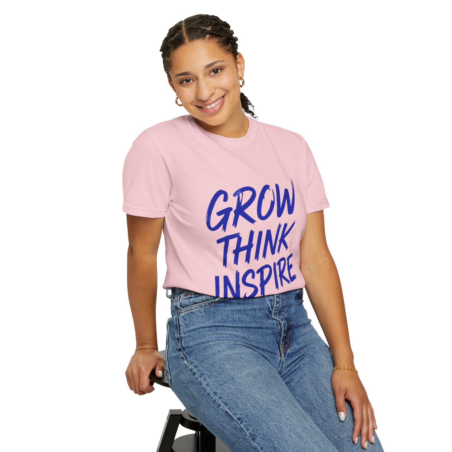 Grow Think Inspire T-Shirt — Motivational Graphic Tee