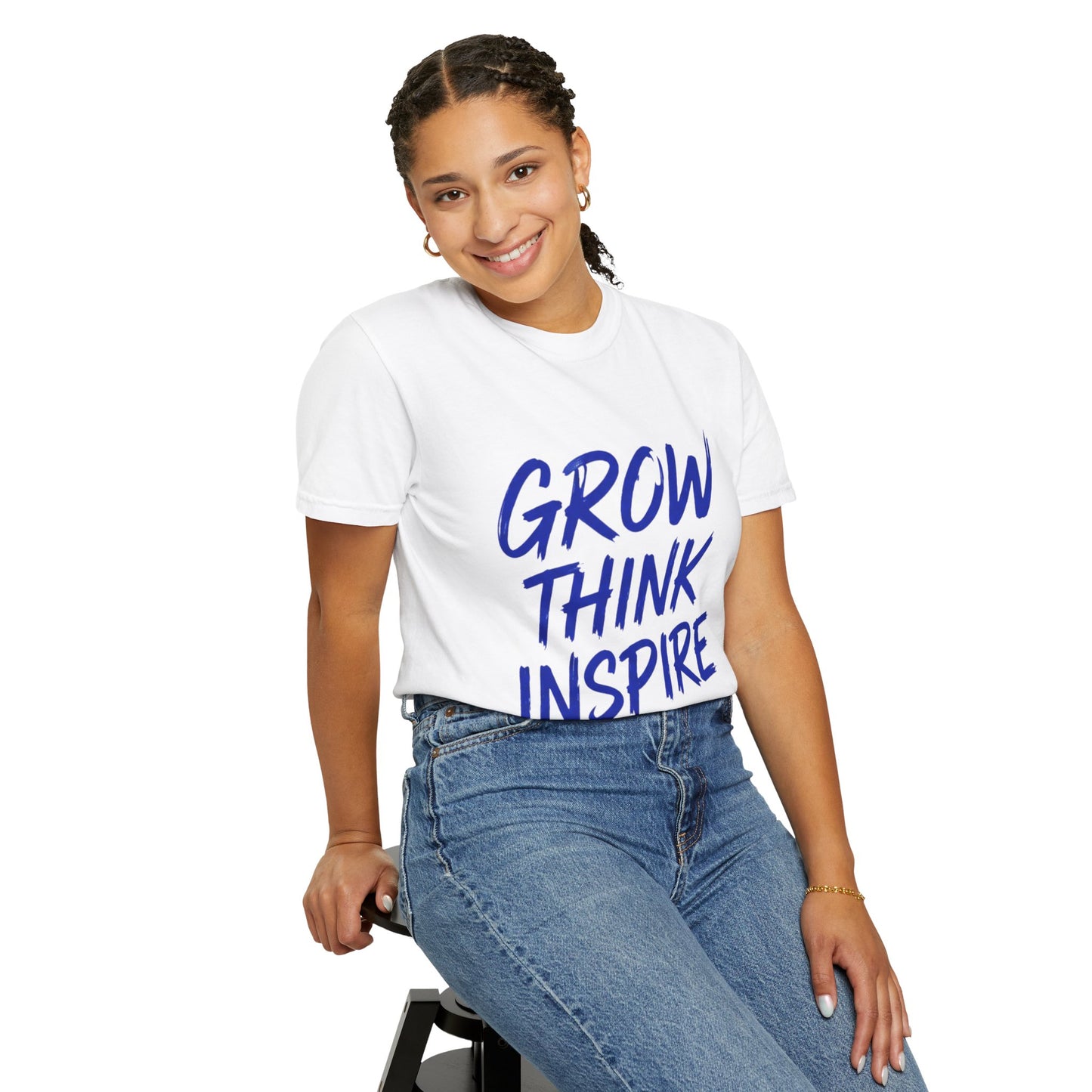 Grow Think Inspire T-Shirt — Motivational Graphic Tee