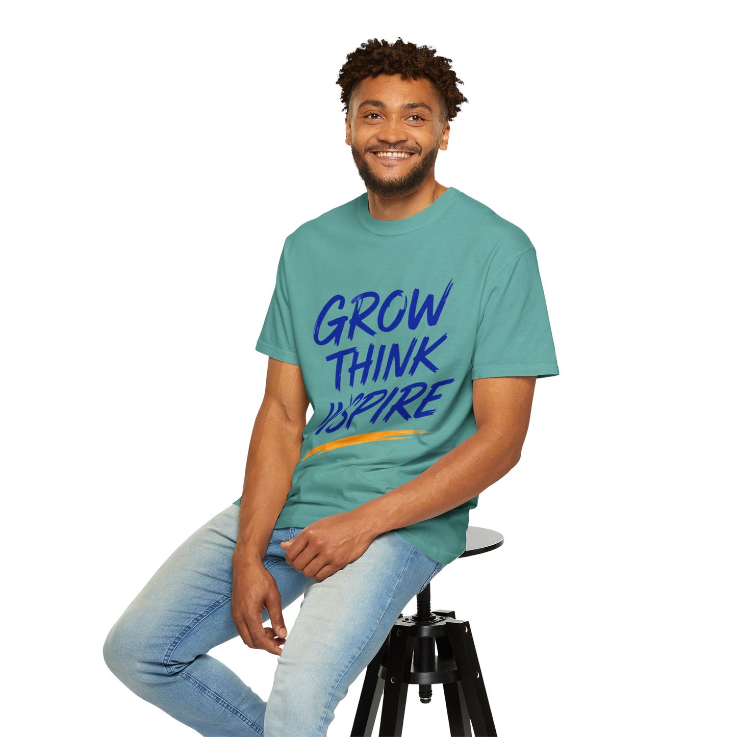Grow Think Inspire T-Shirt — Motivational Graphic Tee