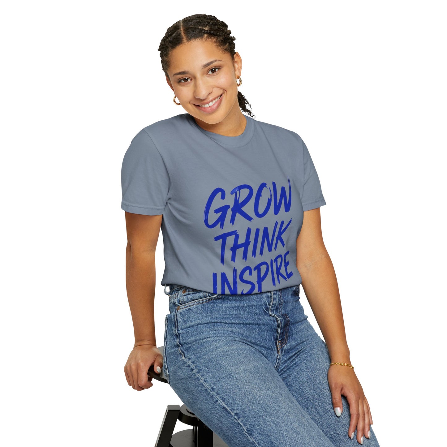 Grow Think Inspire T-Shirt — Motivational Graphic Tee