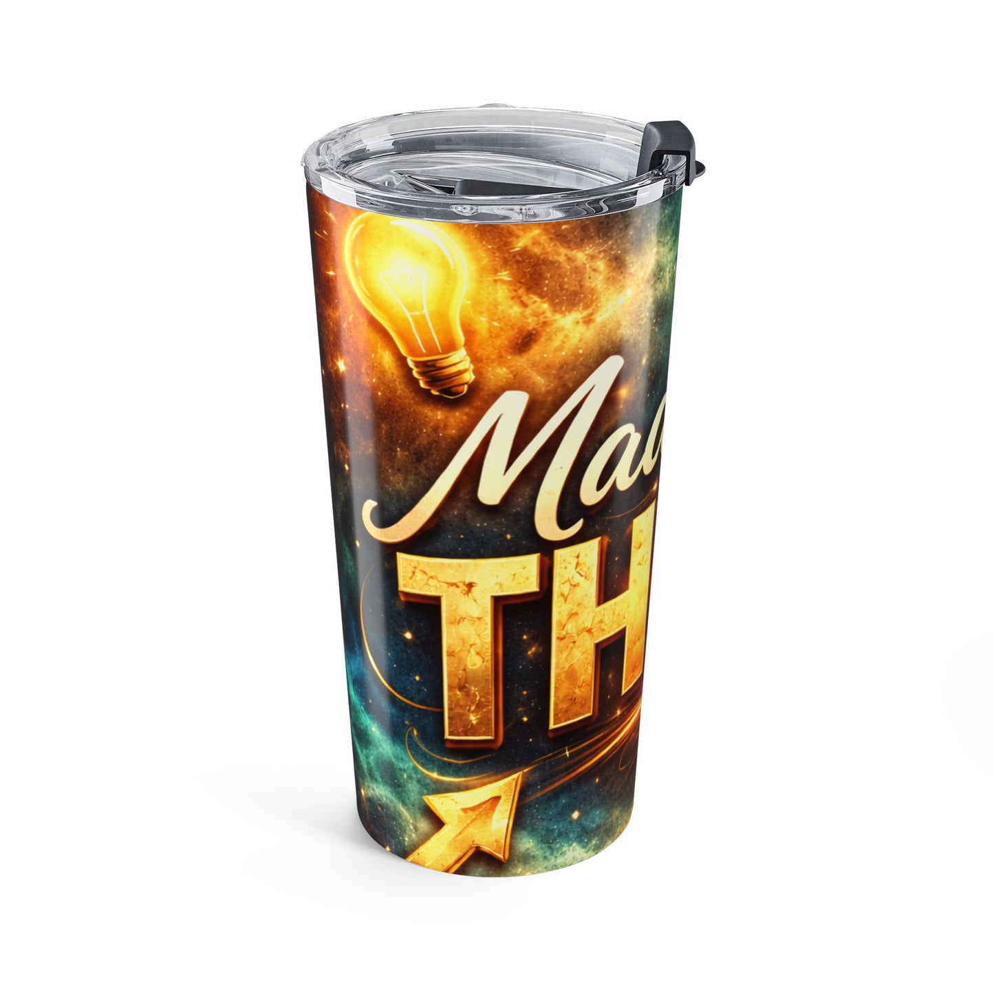 20oz Inspirational Tumbler — “Made You Shine” Cosmic Stainless Travel Mug