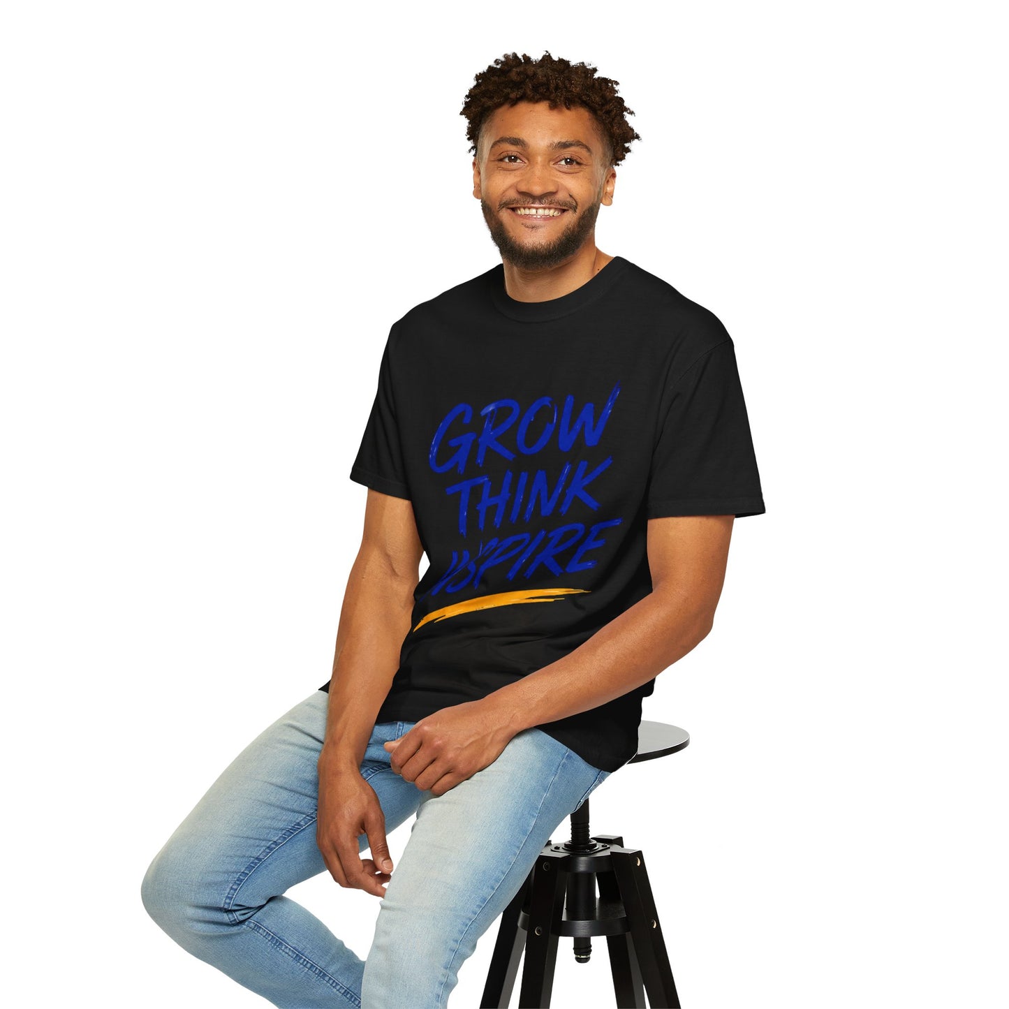 Grow Think Inspire T-Shirt — Motivational Graphic Tee