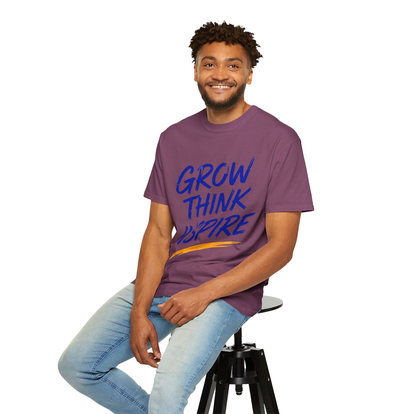 Grow Think Inspire T-Shirt — Motivational Graphic Tee