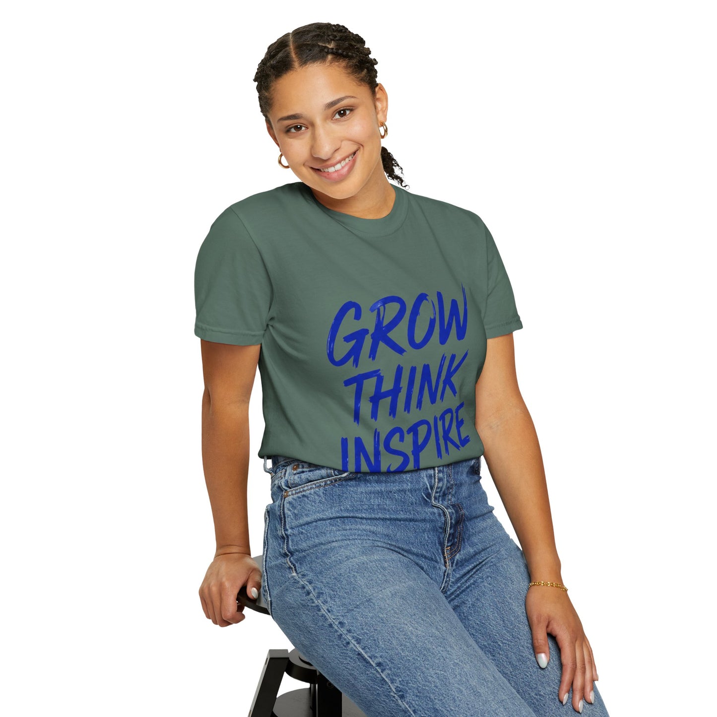 Grow Think Inspire T-Shirt — Motivational Graphic Tee