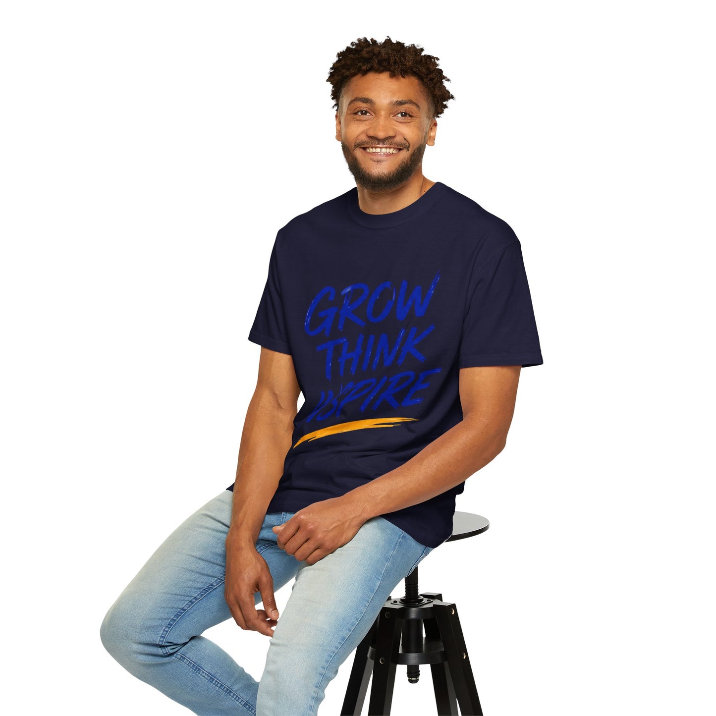 Grow Think Inspire T-Shirt — Motivational Graphic Tee