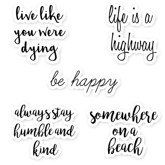 Inspirational Sticker Pack - Inspirational Laptop Stickers - 5 Pack - Vinyl Decal - Laptop Phone Tablet Vinyl Decal Sticker